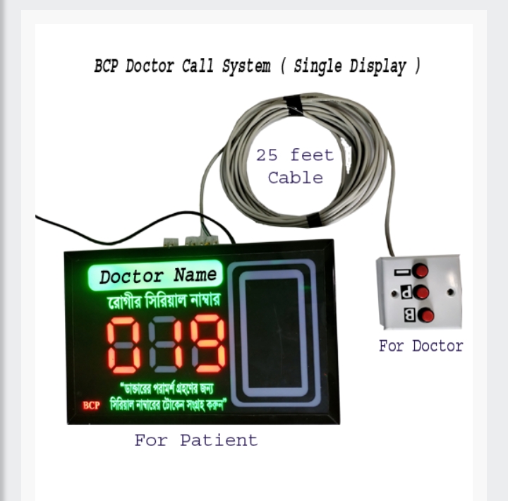 Patient Call system single display